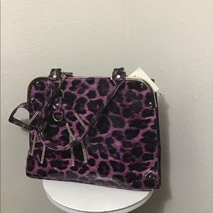 Purple cheetah print Purse